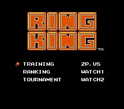 RING KINGのタイトル画面